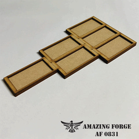 Base Adaptors (25 by 50mm to 30 by 60mm) 3 rank lance cavalry formation