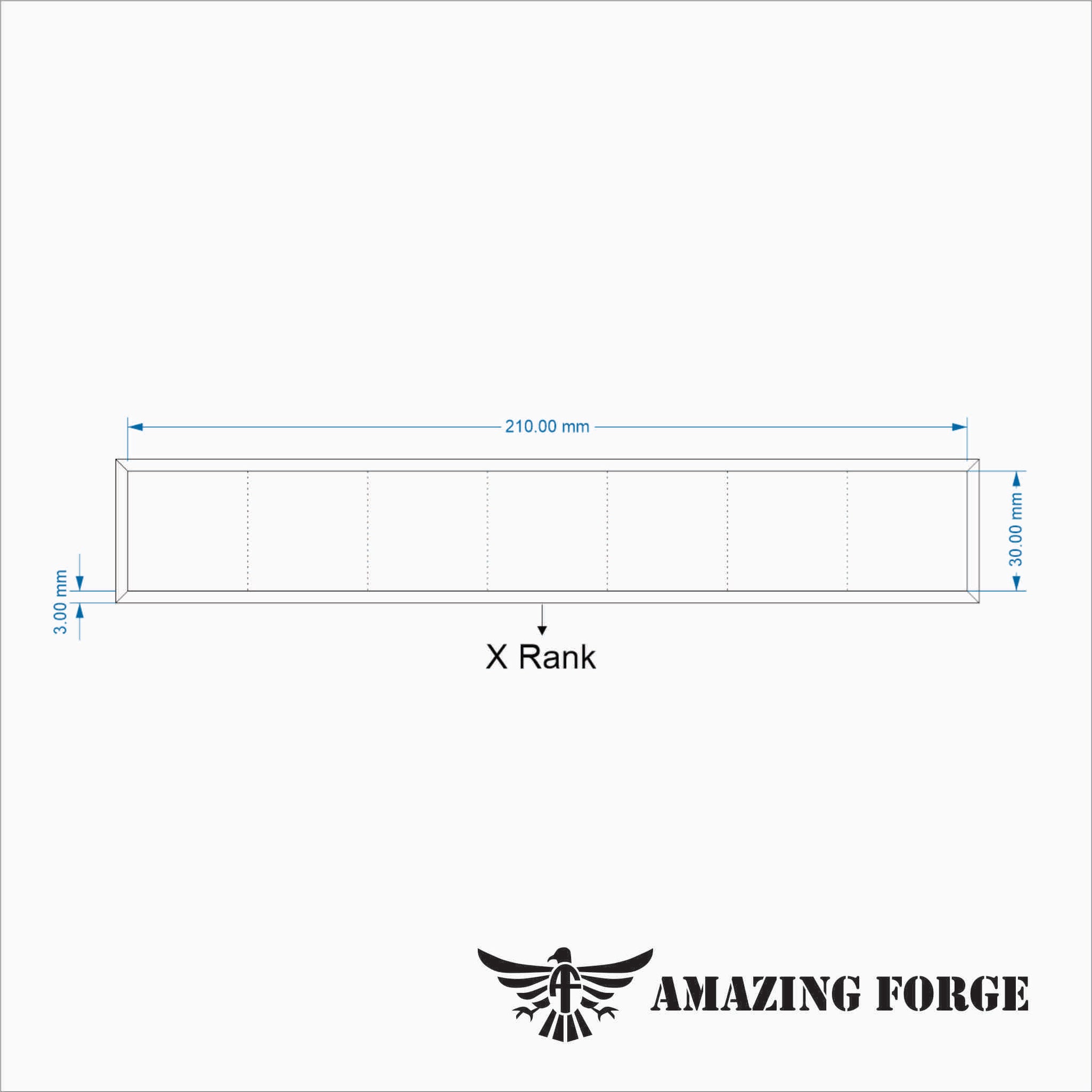 Movement tray (30mm square) 7 wide by X rank formation