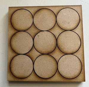25mm round base movement tray (9 bases 3 by 3)