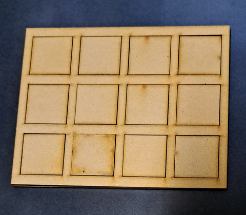 25mm Square Base Movement Tray (12 bases)