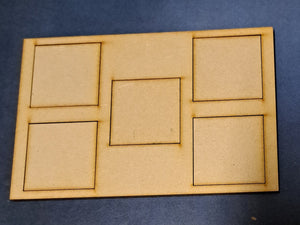 40mm square base Movement Tray (5 bases)