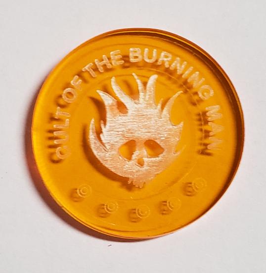 Malifaux compatible cult of the burning man tokens (Qty 5)