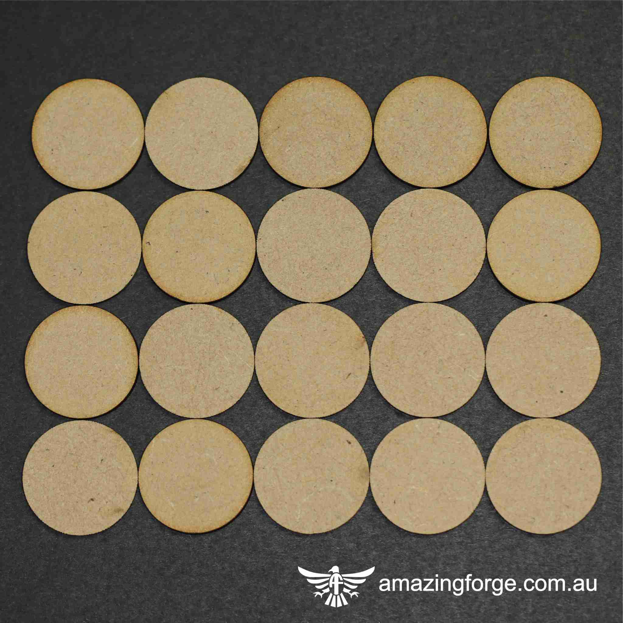 27mm Round Bases (qty 20)