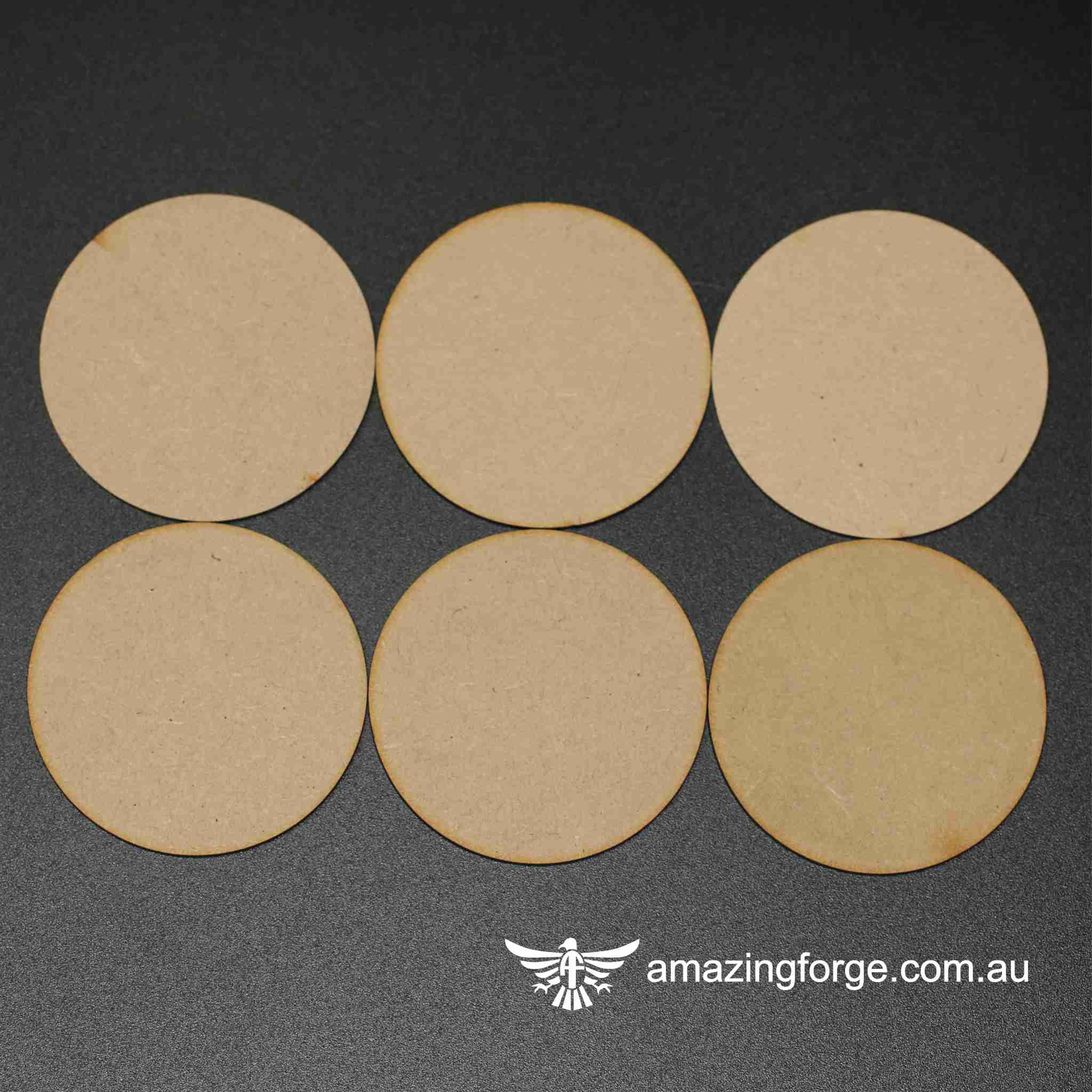 70mm Round Bases (qty 6)