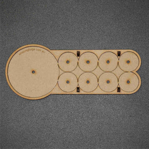 Round Base Movement tray (8 x 25mm 1 x 65mm) mk2