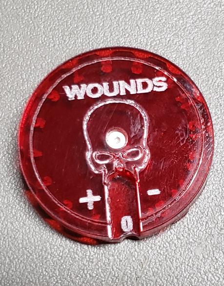 Wound counter dial