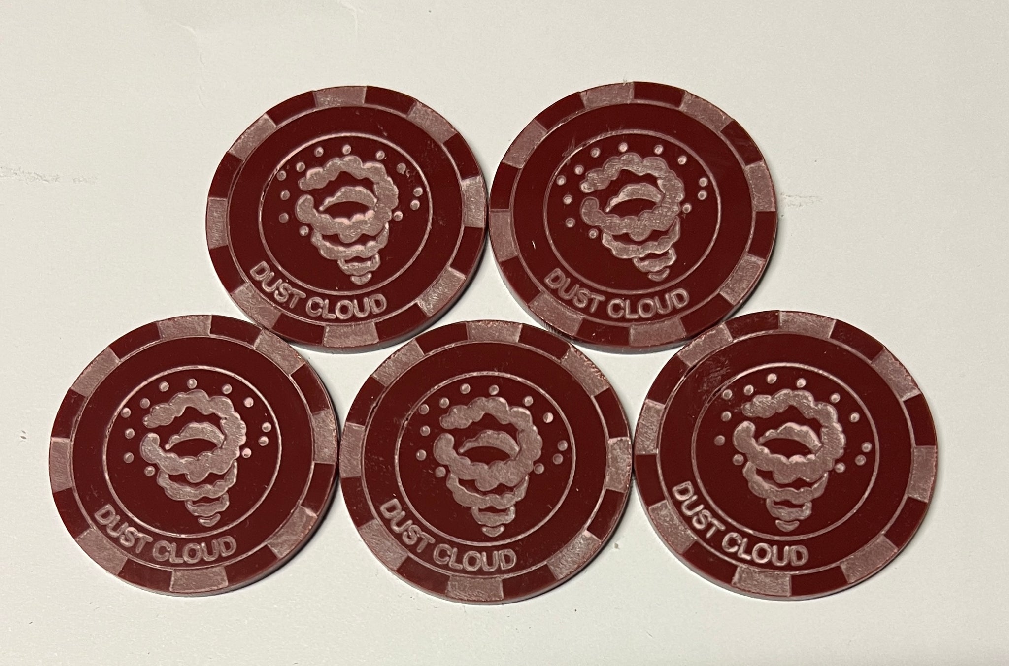 50mm Malifaux compatible dust cloud tokens (Qty 5)