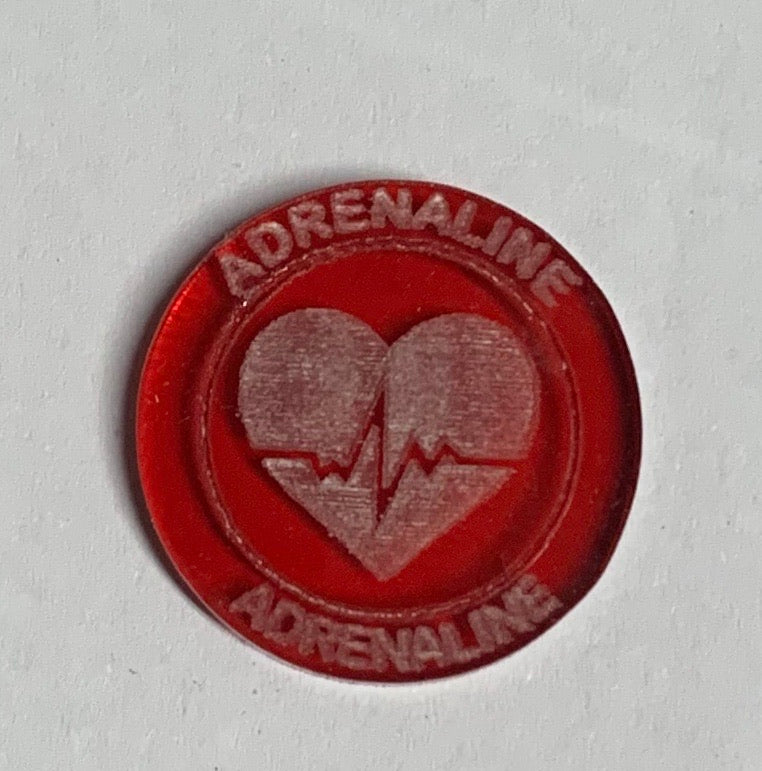 Malifaux compatible adrenaline tokens (Qty 5)