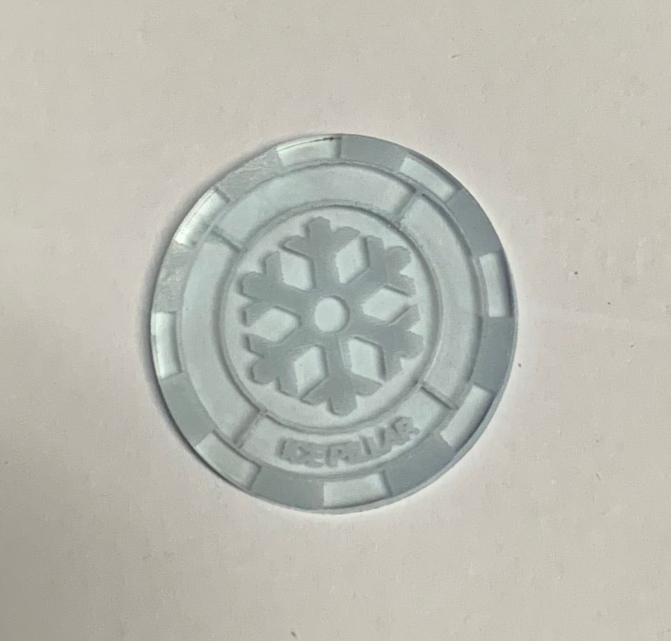 Malifaux compatible ice pillar tokens (Qty 5)