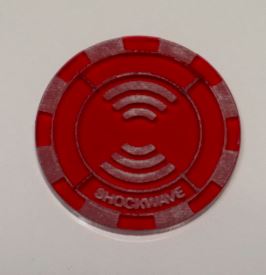 Malifaux compatible shockwave tokens (Qty 5)